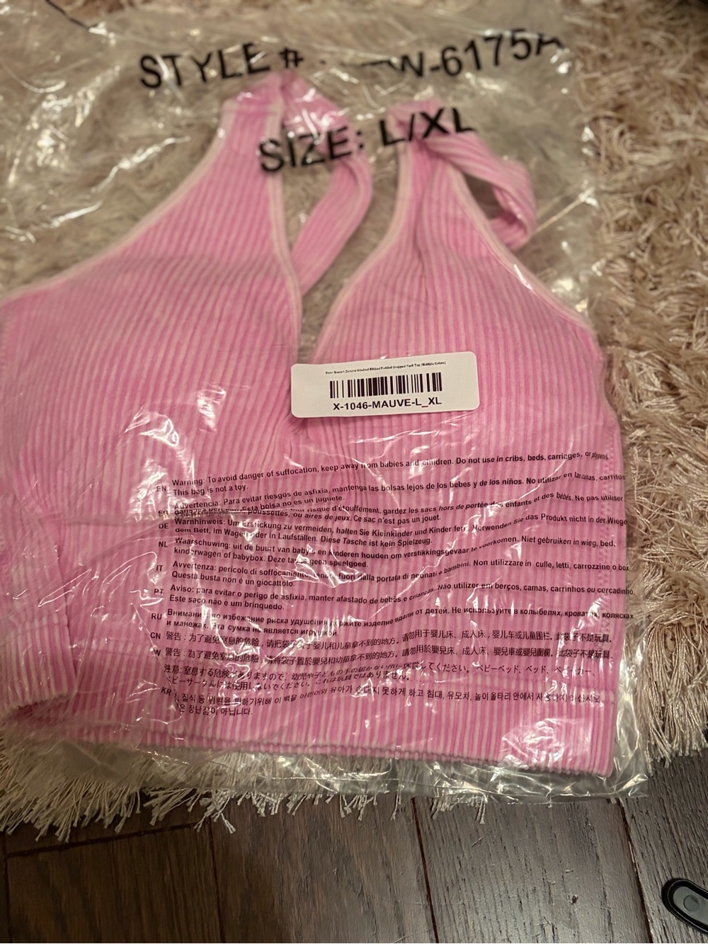 Zenana Outfitters Mauve Ribbed Crop Tank
